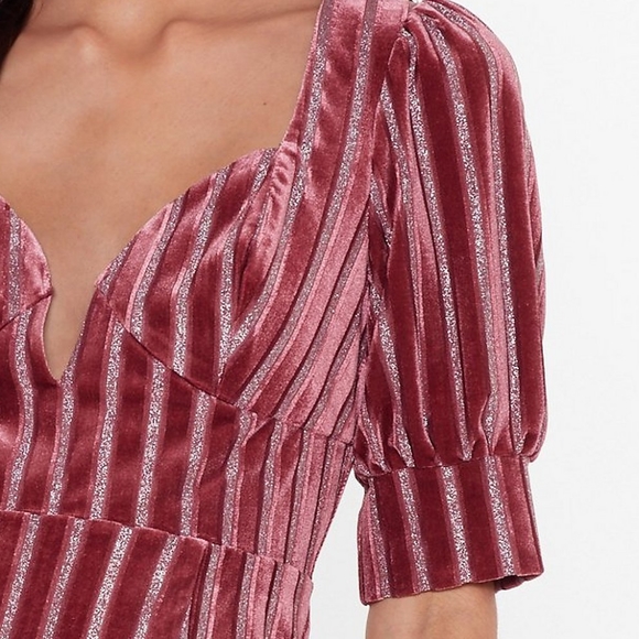 NEW 🌺 Velvet Glitter Mini Dress NWT - Picture 6 of 6